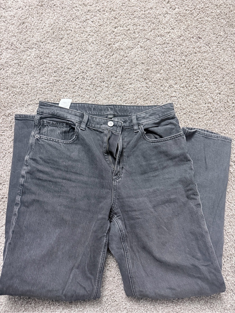 American Eagle Outfitters Women's Gray Wide Leg Jeans